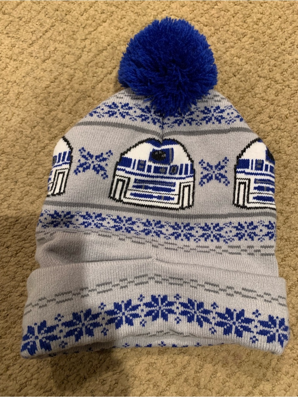R2-D2 Star Wars Winter Beanie Hat – One Size – Good Condition
